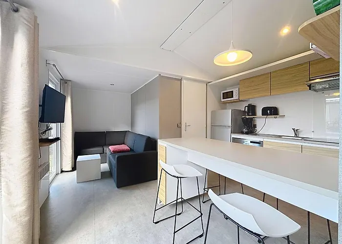 Mobil-home Confort 2 Chambres, Piscine Chauffee, 200 M De La Plage, Parking Et Wi-fi Inclus - Fr-1-361a-77 *